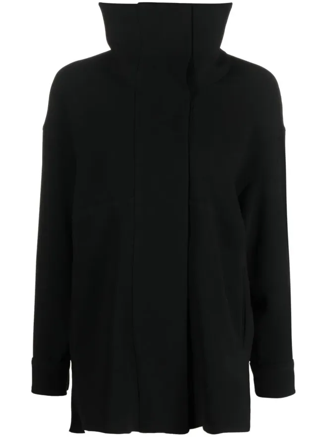 Alberto Biani Alberto Biani ハイネック露出縫いトップス - Blackの商品画像