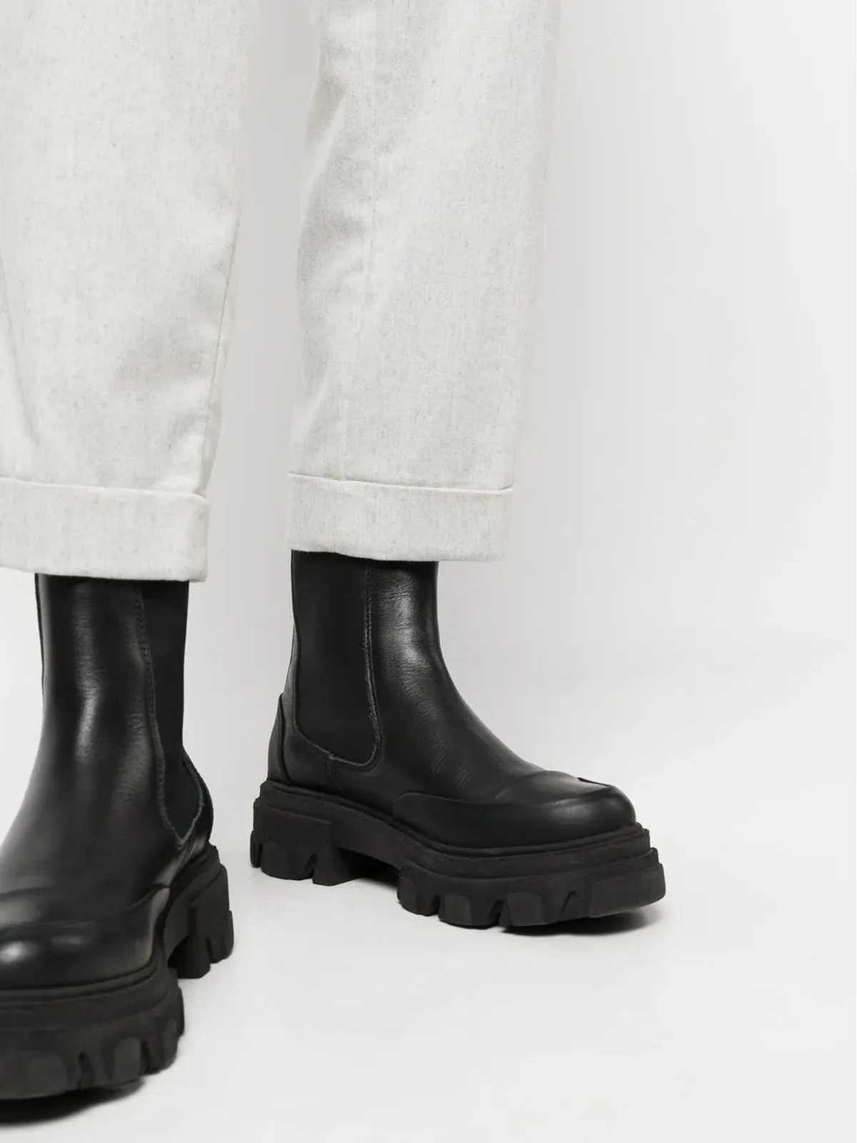 Closed ロールアップクロップドパンツ - グレー - 画像5