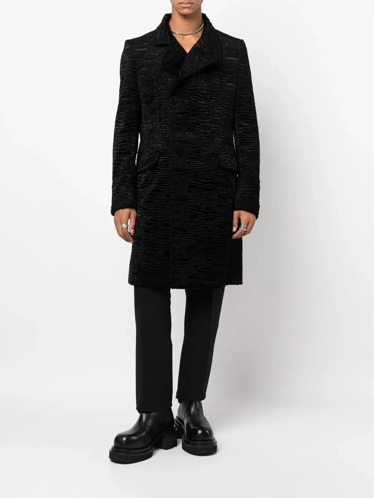 Balmain ダブルブレスト コート - 画像2