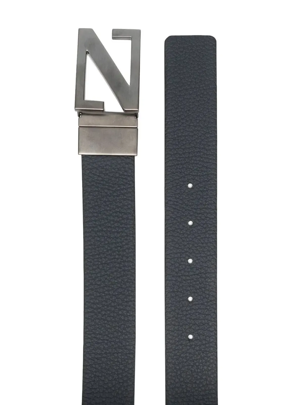 Zegna ロゴバックル レザー ベルト - 画像2