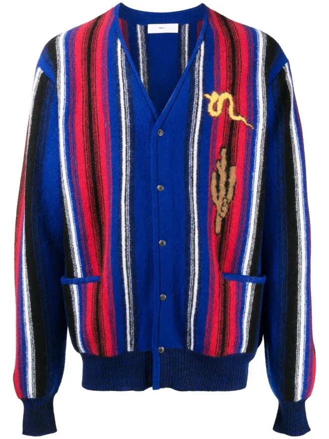 Toga Virilis Toga Virilis インターシャ編みVネックカーディガンの商品画像