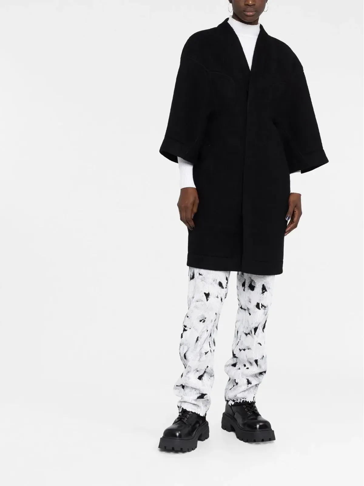 Rick Owens ウールのシングルブレストコート - 画像2