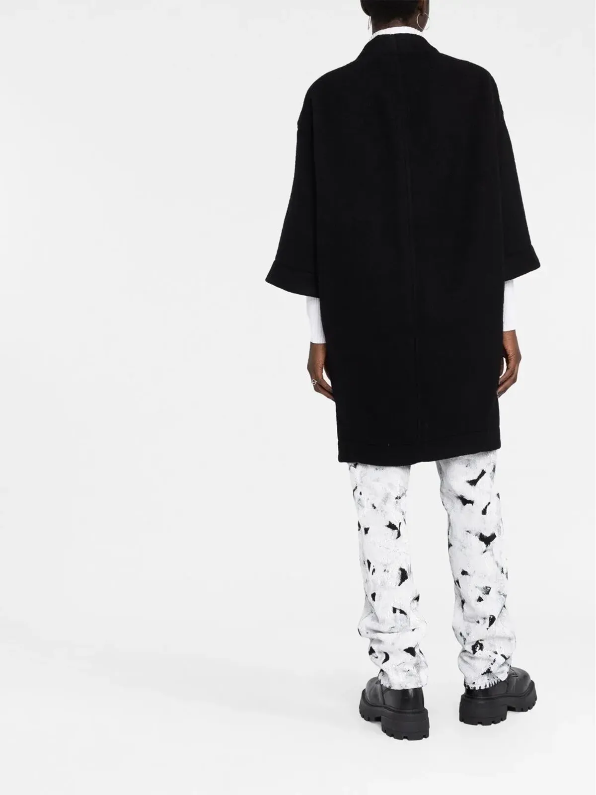Rick Owens ウールのシングルブレストコート - 画像4