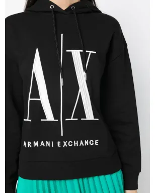 Armani Exchange ロゴ刺繍入りリブトリムのフーディ - サムネイル5