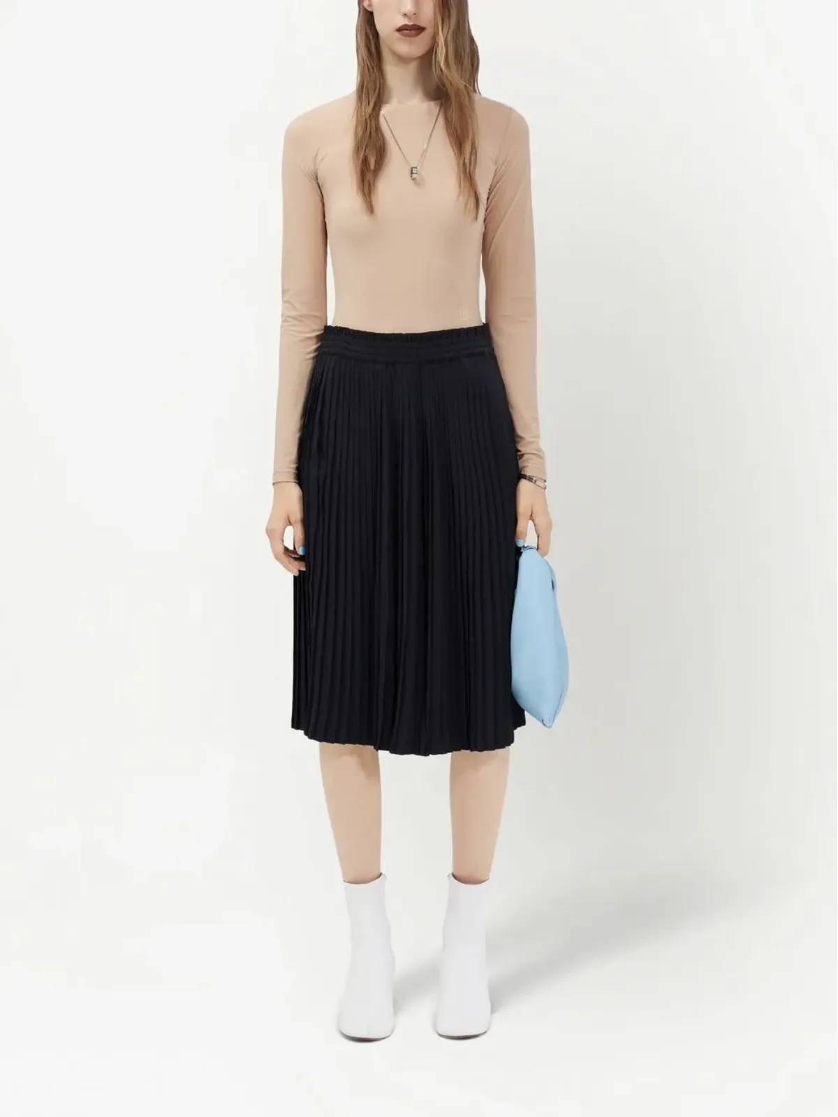MM6 Maison Margiela 膝丈プリーツショートパンツ - 画像2