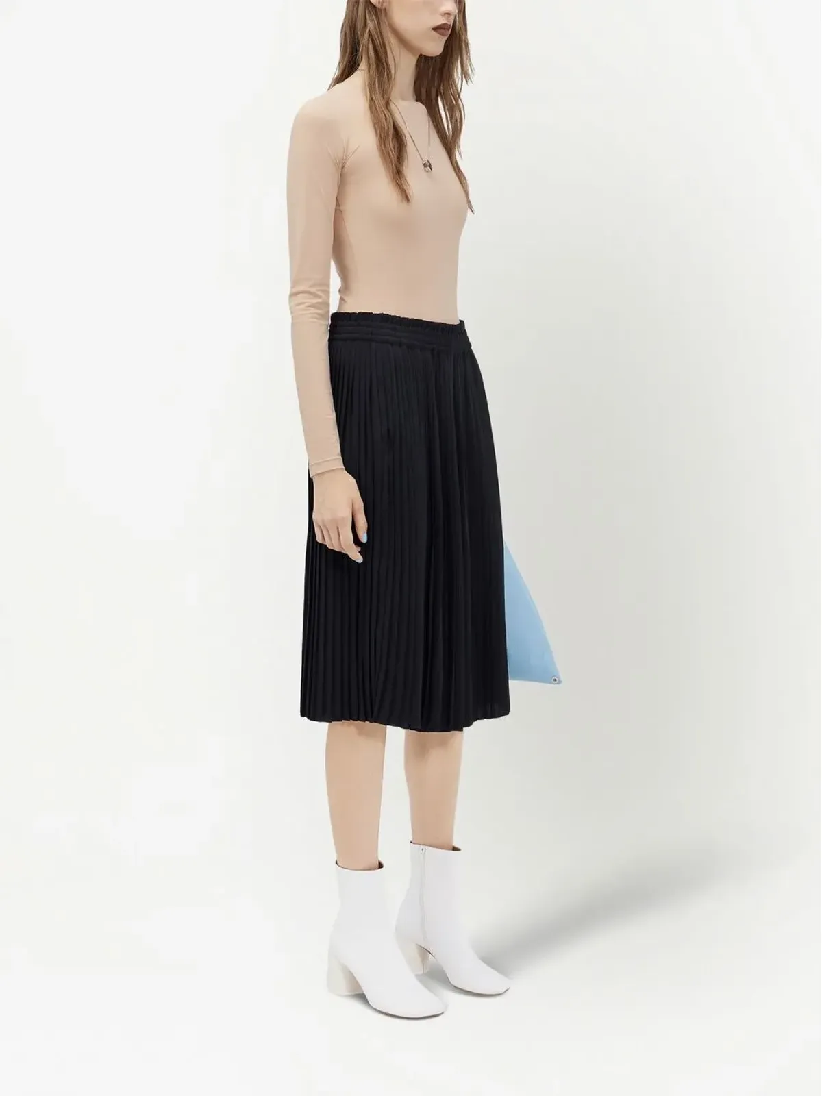 MM6 Maison Margiela 膝丈プリーツショートパンツ - 画像3