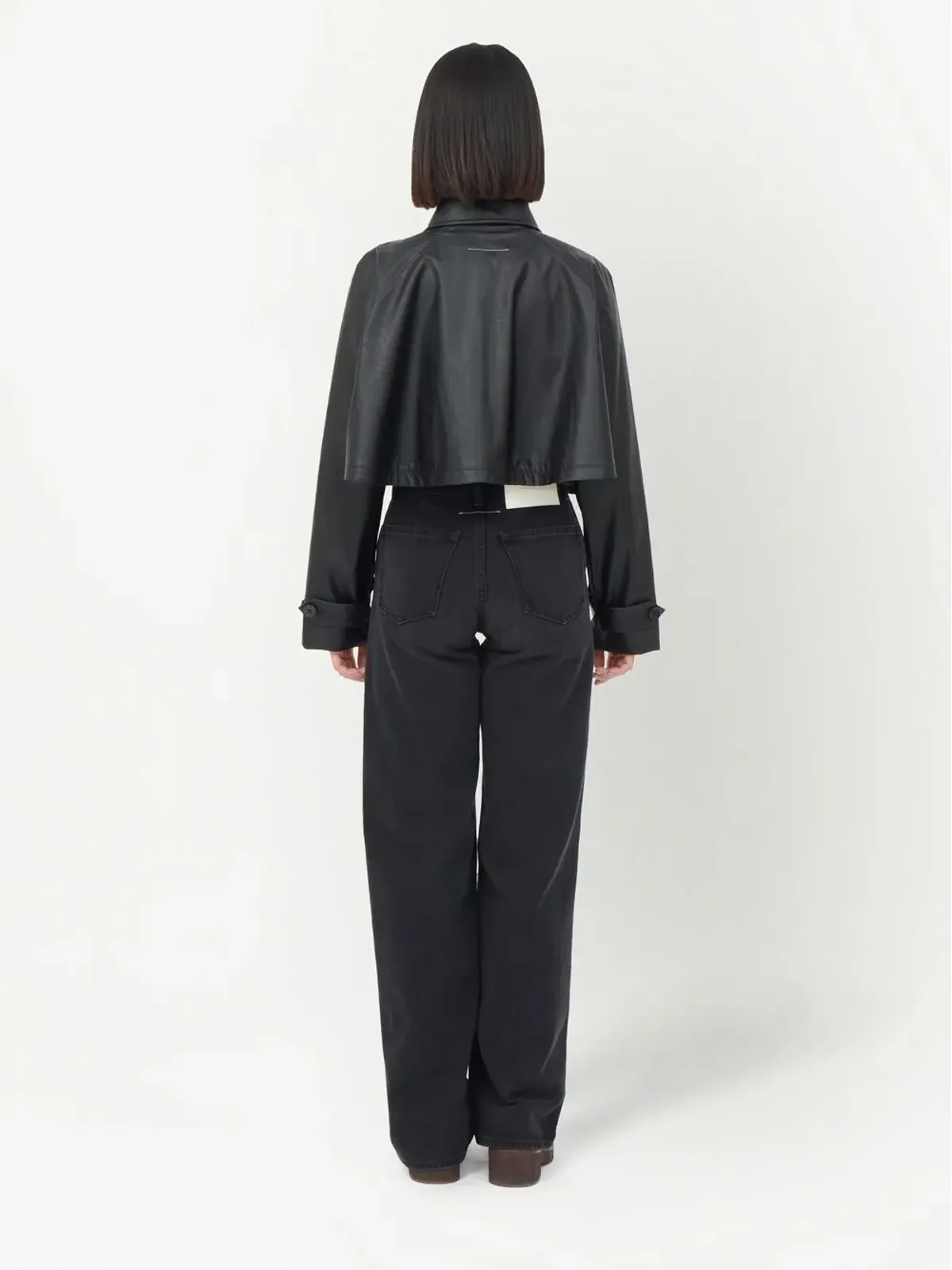 MM6 Maison Margiela クロップド トレンチコート - 画像4