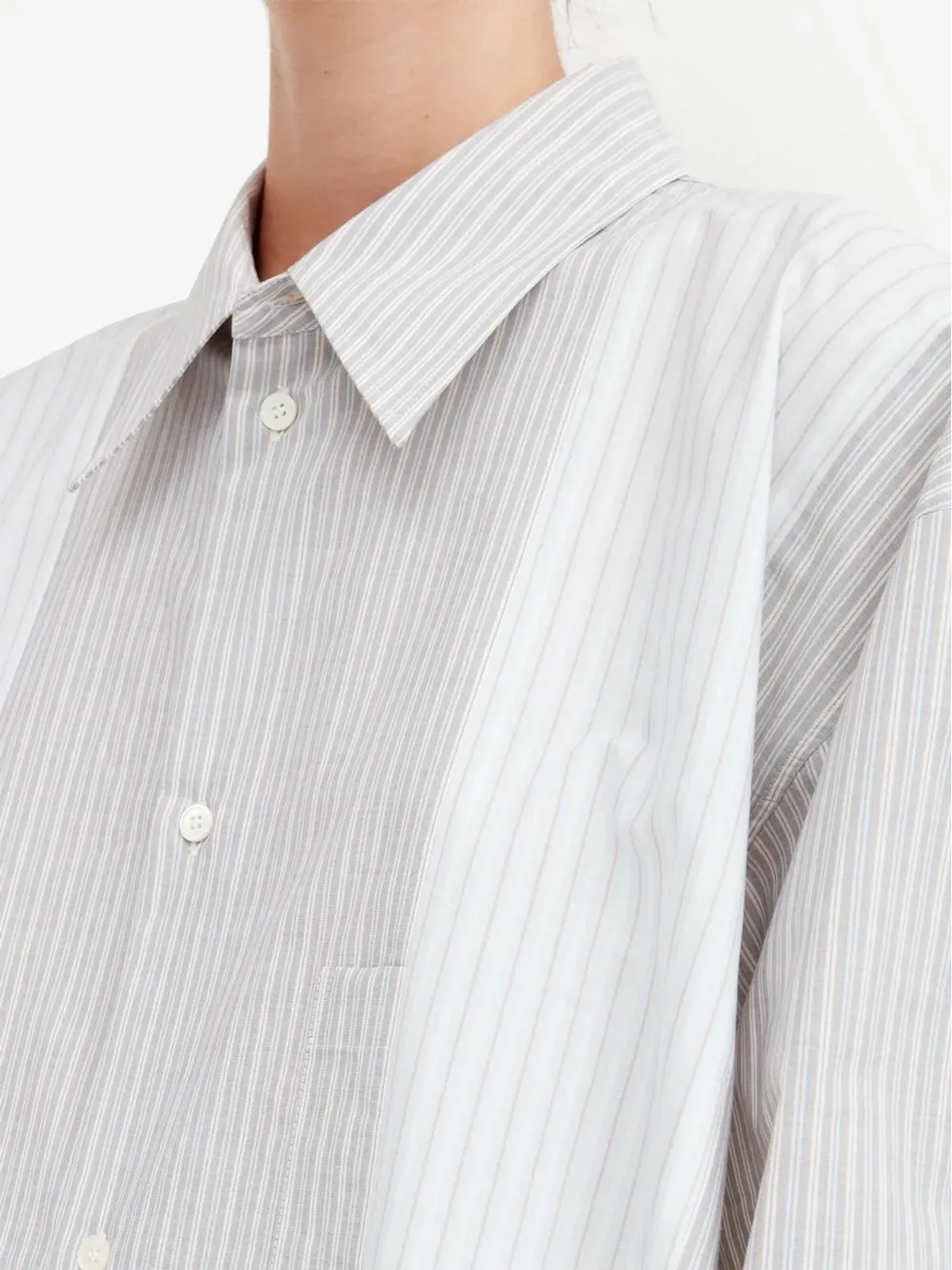 MM6 Maison Margiela ストライプシャツドレス - 画像5