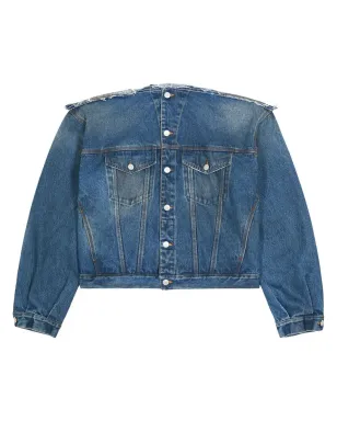 MM6 Maison Margiela ノーカラーデニムジャケット - サムネイル1