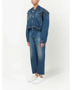MM6 Maison Margiela ノーカラーデニムジャケット - サムネイル3