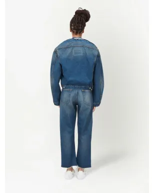 MM6 Maison Margiela ノーカラーデニムジャケット - サムネイル4
