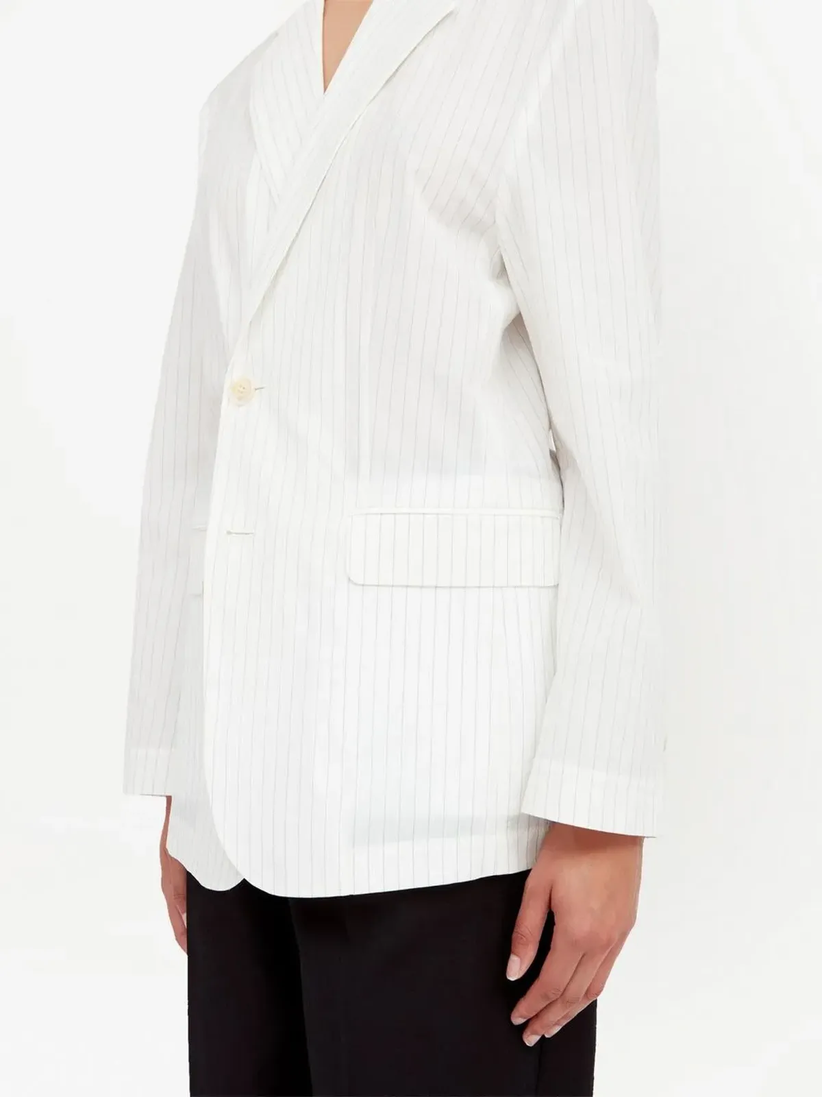 MM6 Maison Margiela ピンストライプ シングルブレスト ブレザー - 画像5