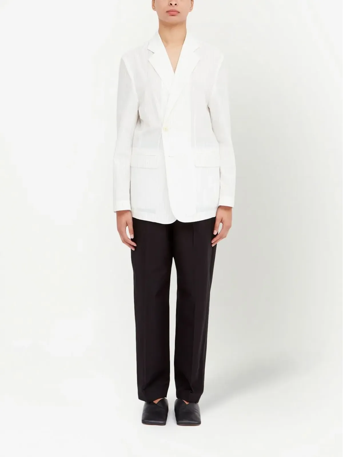 MM6 Maison Margiela ピンストライプ シングルブレスト ブレザー - 画像2
