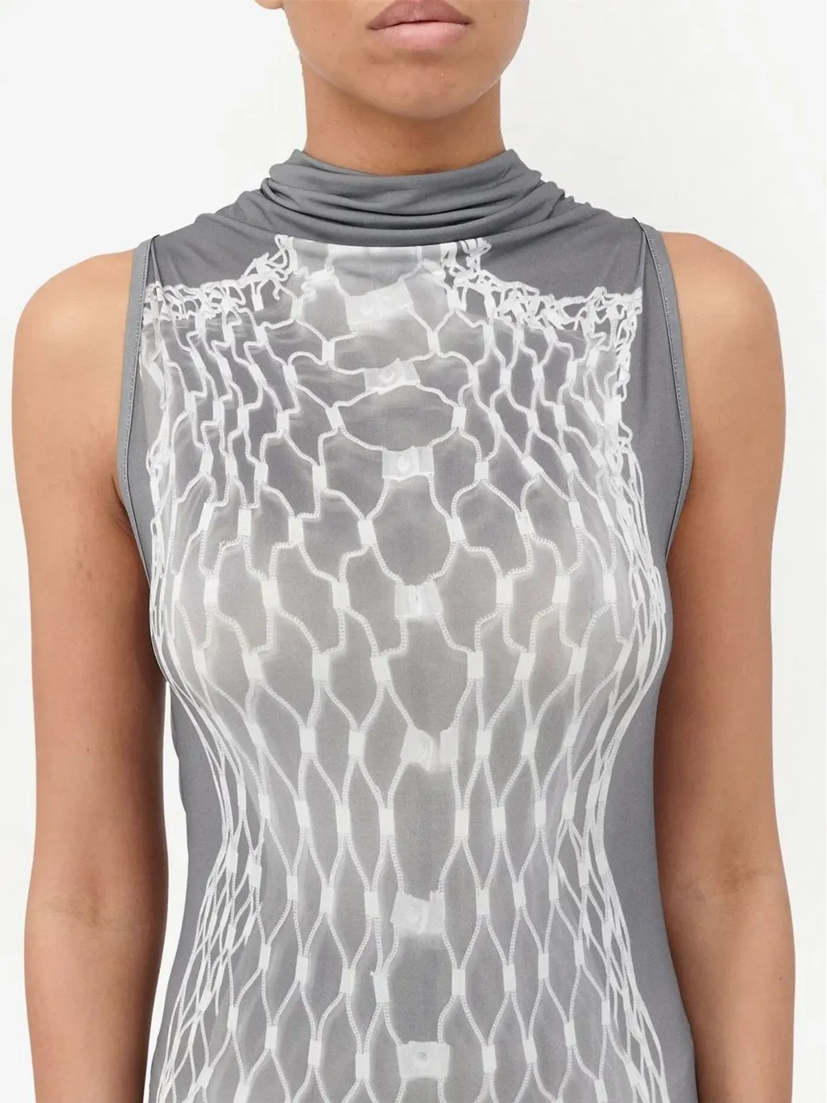 MM6 Maison Margiela ダミー ノースリーブ ミディドレス - 画像5