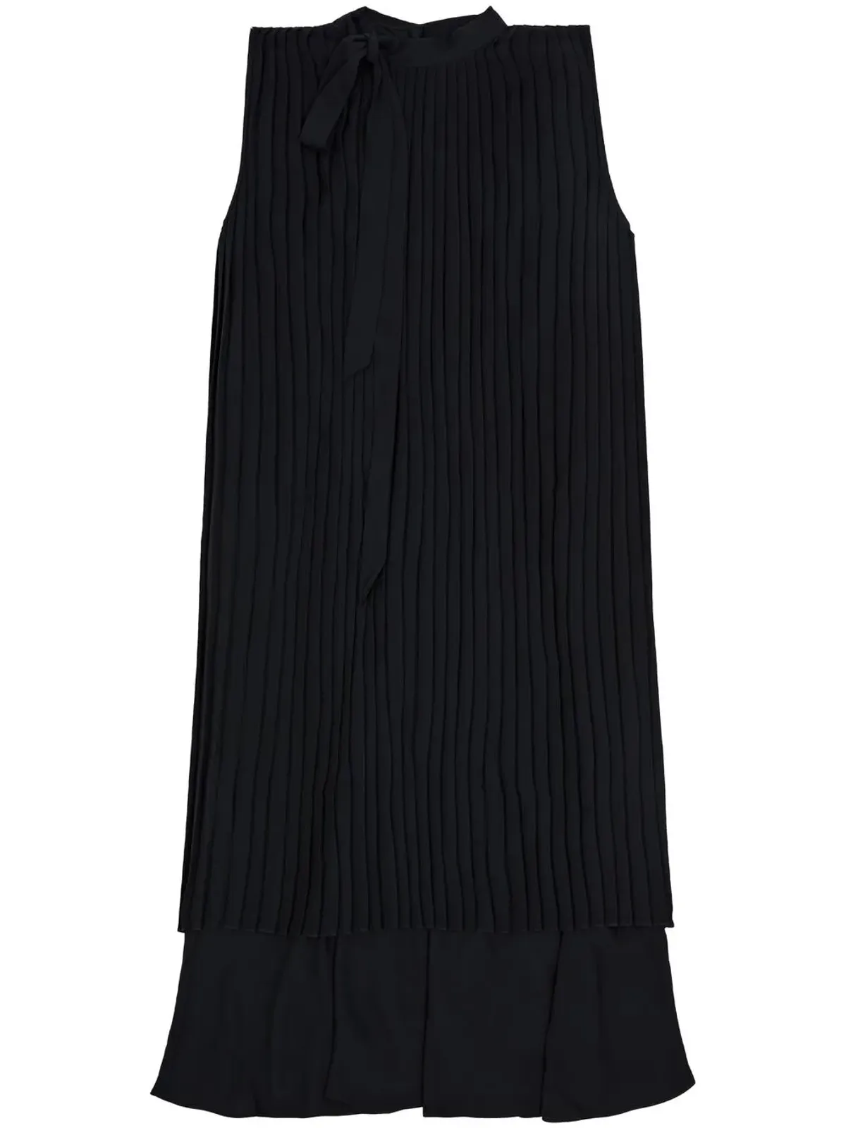 MM6 Maison Margiela レイヤードノースリーブドレス（ブラック） - 画像1