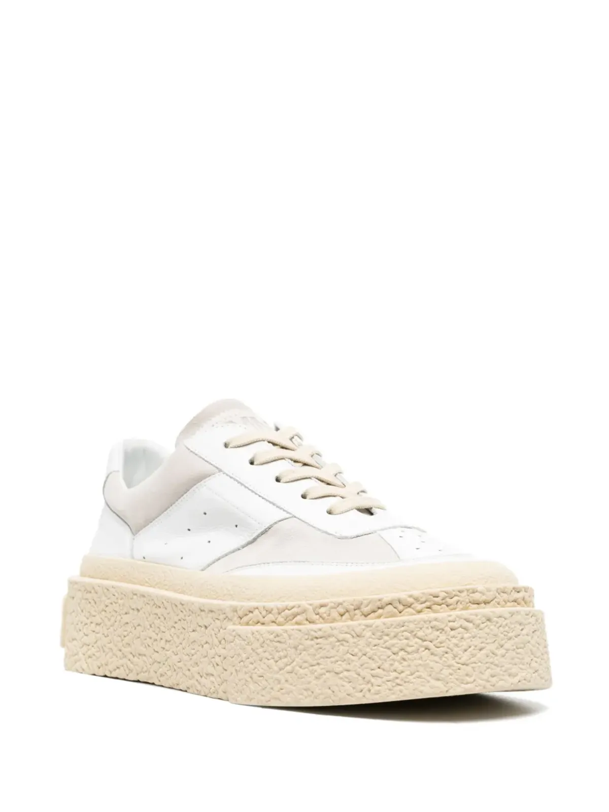 MM6 Maison Margiela チャンキー・フラットフォームスニーカー ホワイト - 画像2
