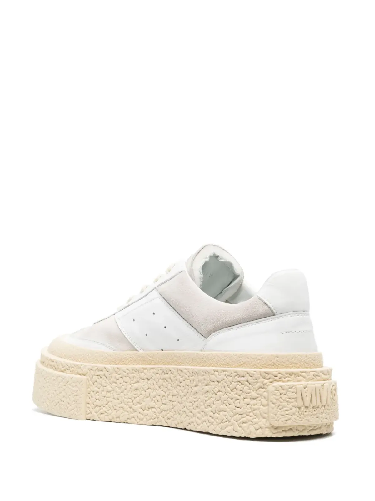 MM6 Maison Margiela チャンキー・フラットフォームスニーカー ホワイト - 画像3