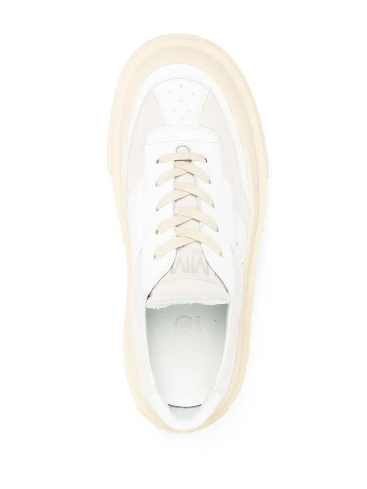 MM6 Maison Margiela チャンキー・フラットフォームスニーカー ホワイト - 画像4