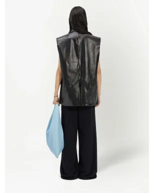 MM6 Maison Margiela ノースリーブ レザー ジレ - サムネイル4