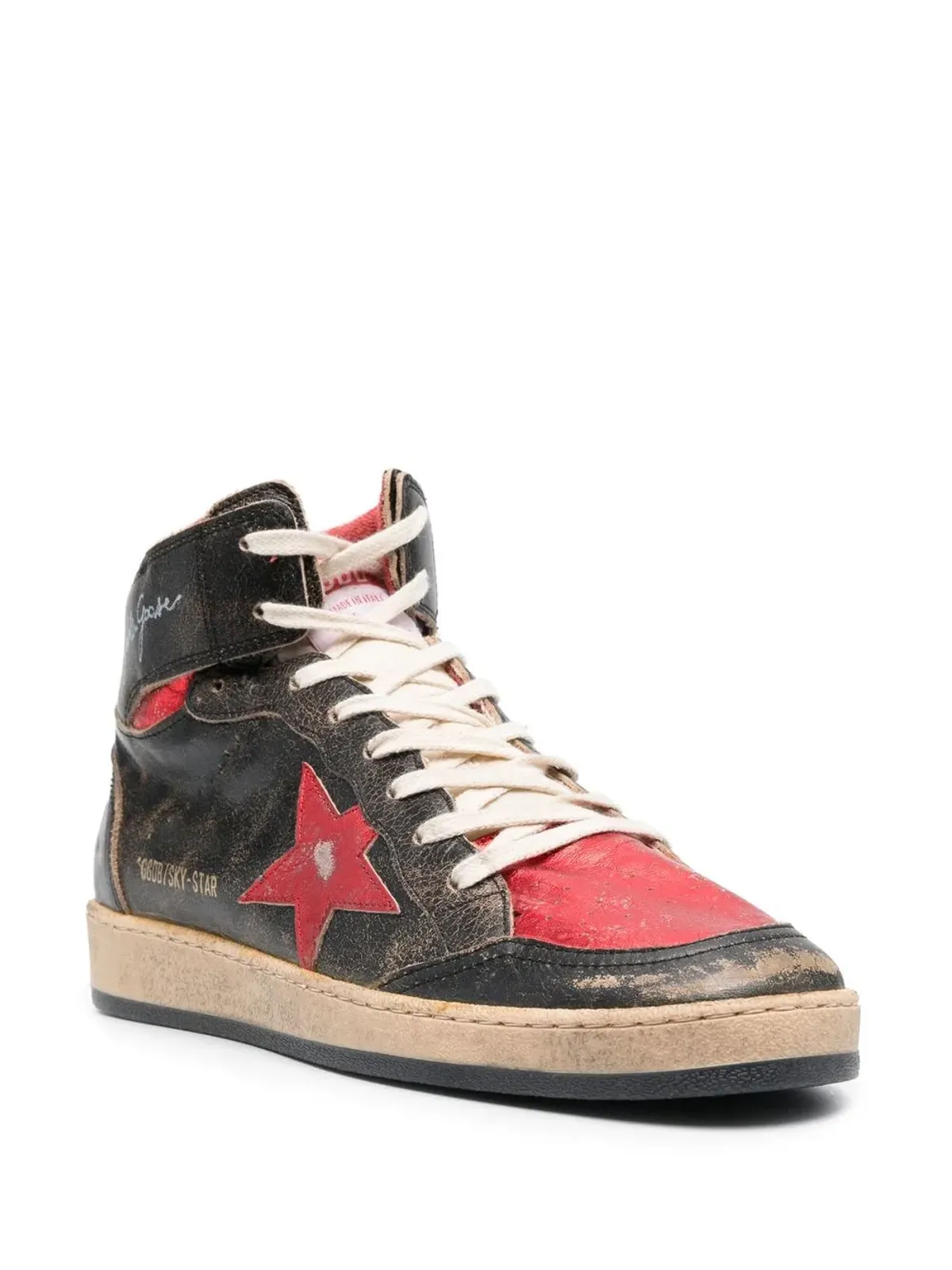 Golden Goose ディストレスト ハイトップスニーカー - ブラック - 画像2