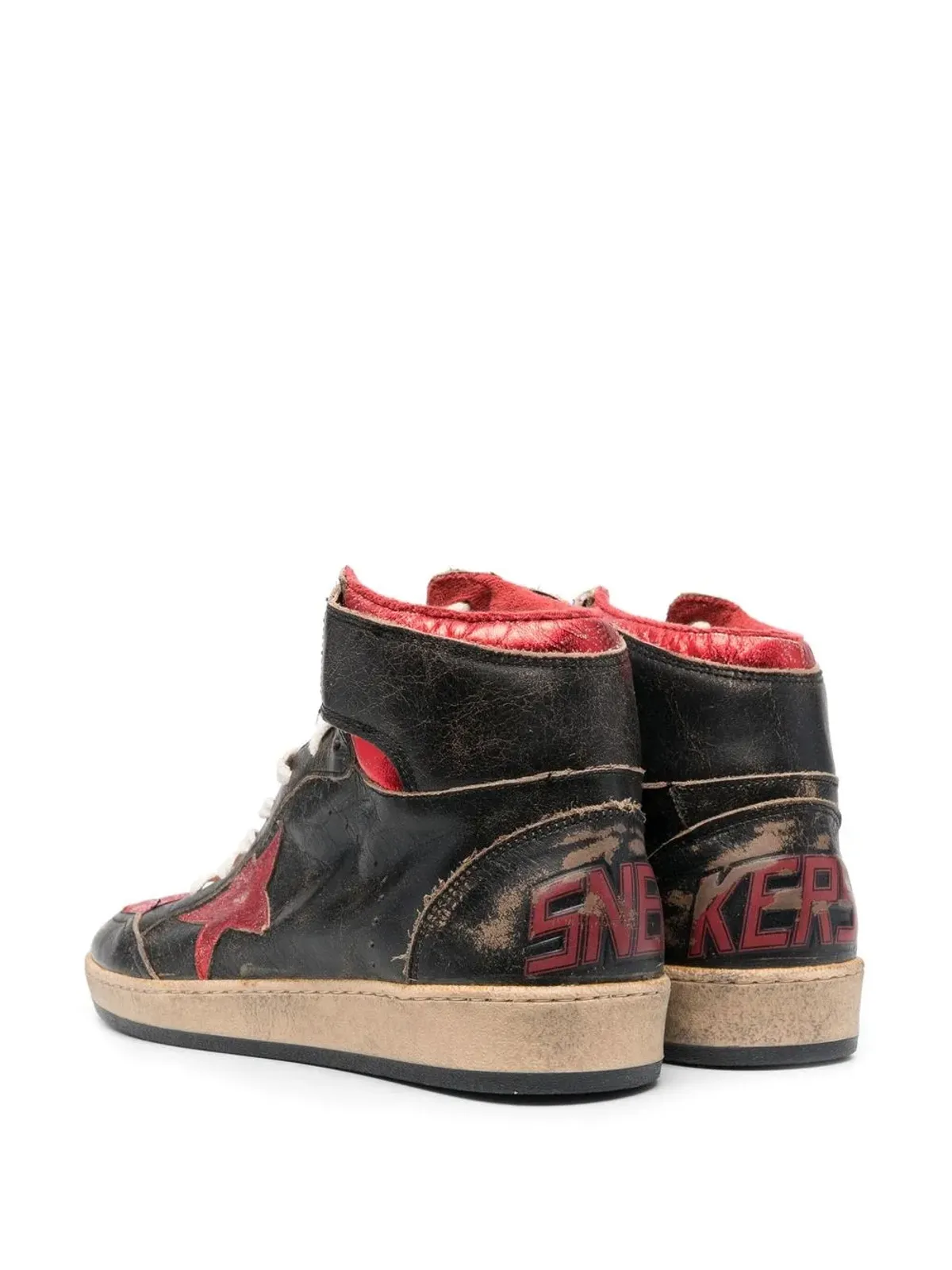 Golden Goose ディストレスト ハイトップスニーカー - ブラック - 画像3