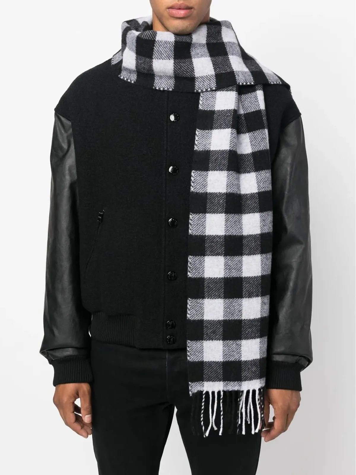 Woolrich チェック柄フリンジエッジストール - 画像2