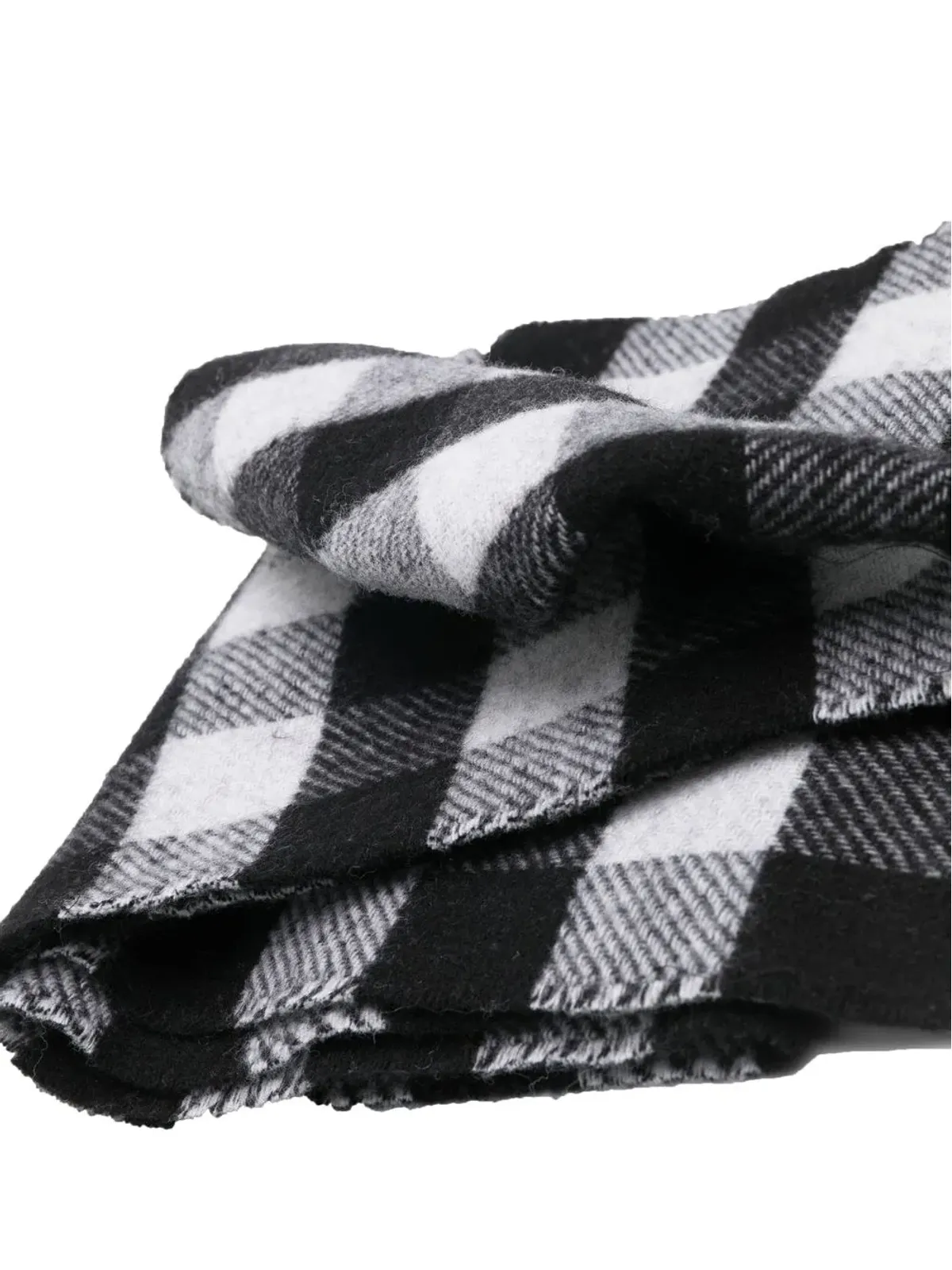 Woolrich チェック柄フリンジエッジストール - 画像3