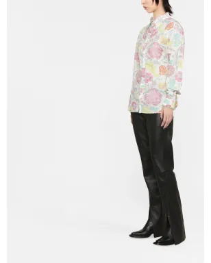 Marine Serre レースバック花柄シャツ - サムネイル3