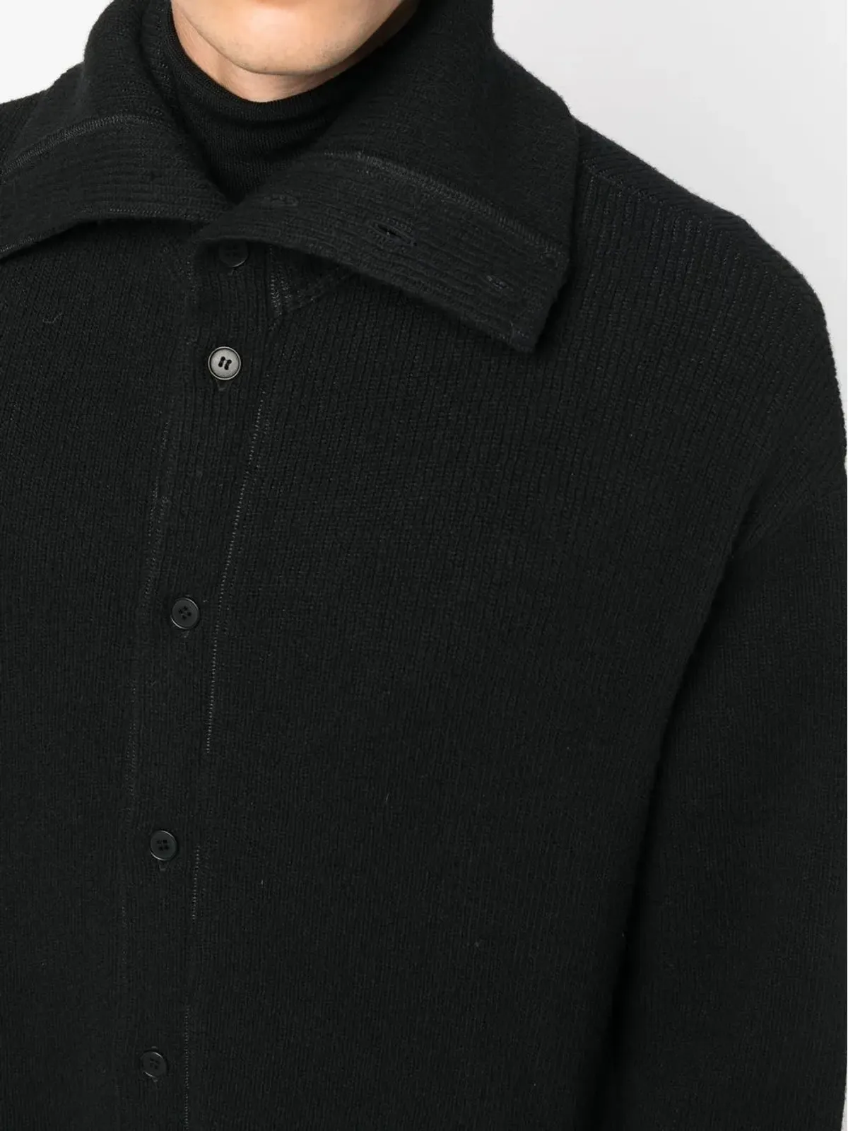 Yohji Yamamoto ファインニット アンクル丈コート - 画像5