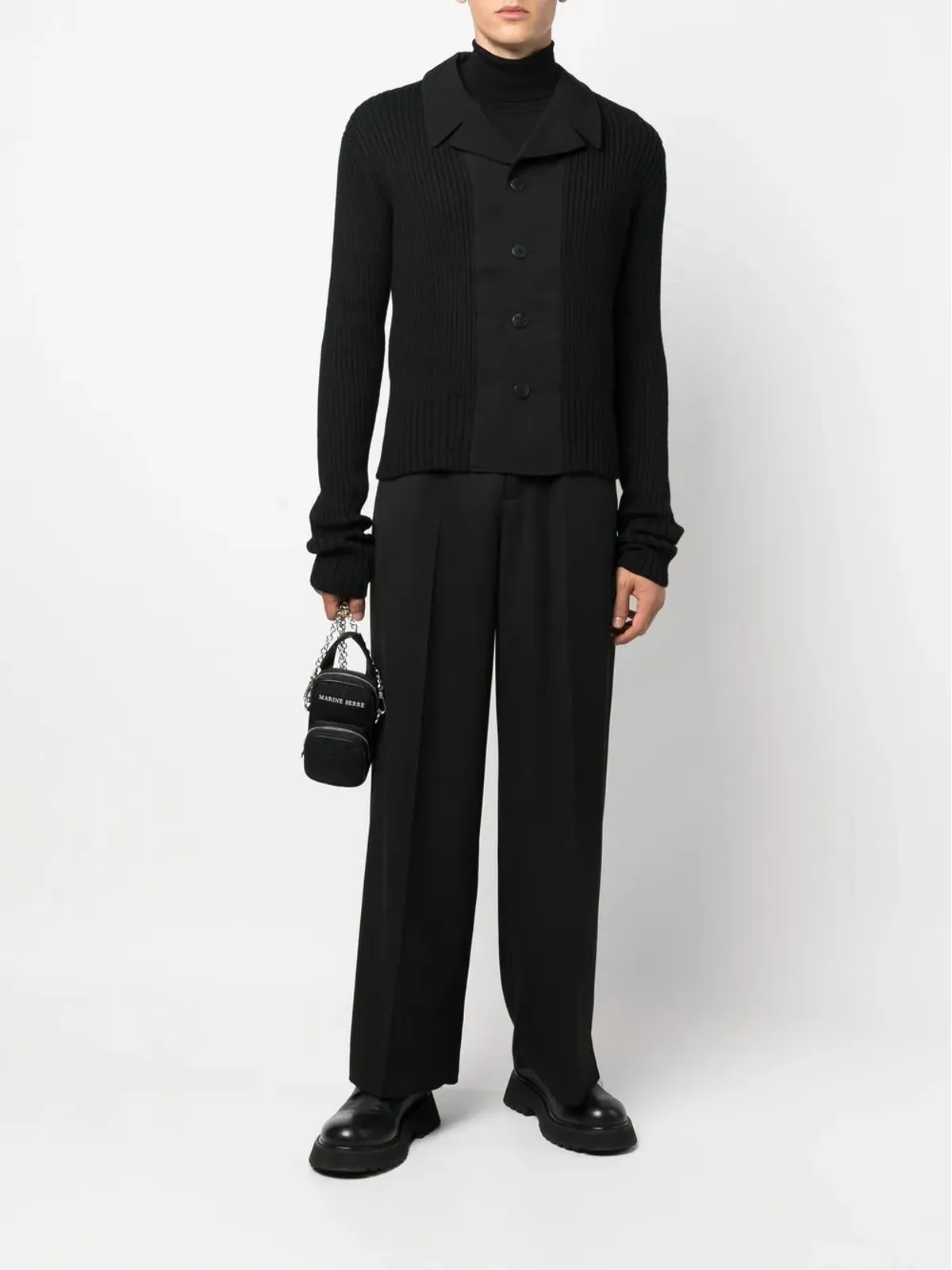 Yohji Yamamoto ブレザー風ウールカーディガン - 画像2