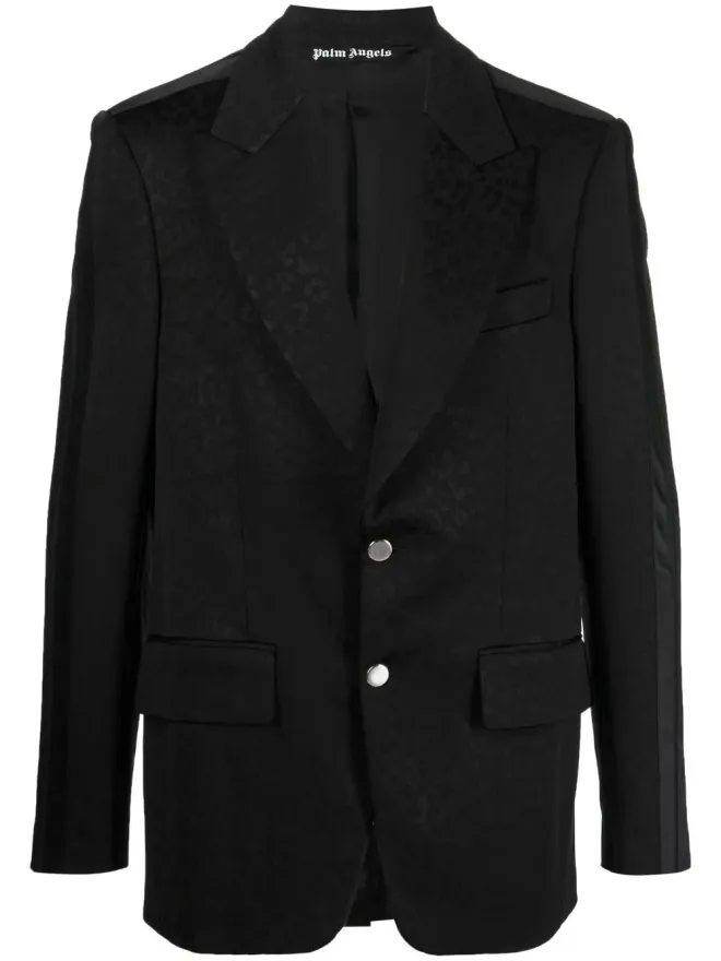Palm Angels Palm Angels ジャカード織りのシングルブレストブレザーの商品画像