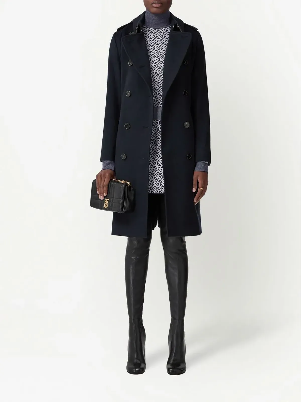 Burberry Kensington カシミヤ トレンチコート - 画像2