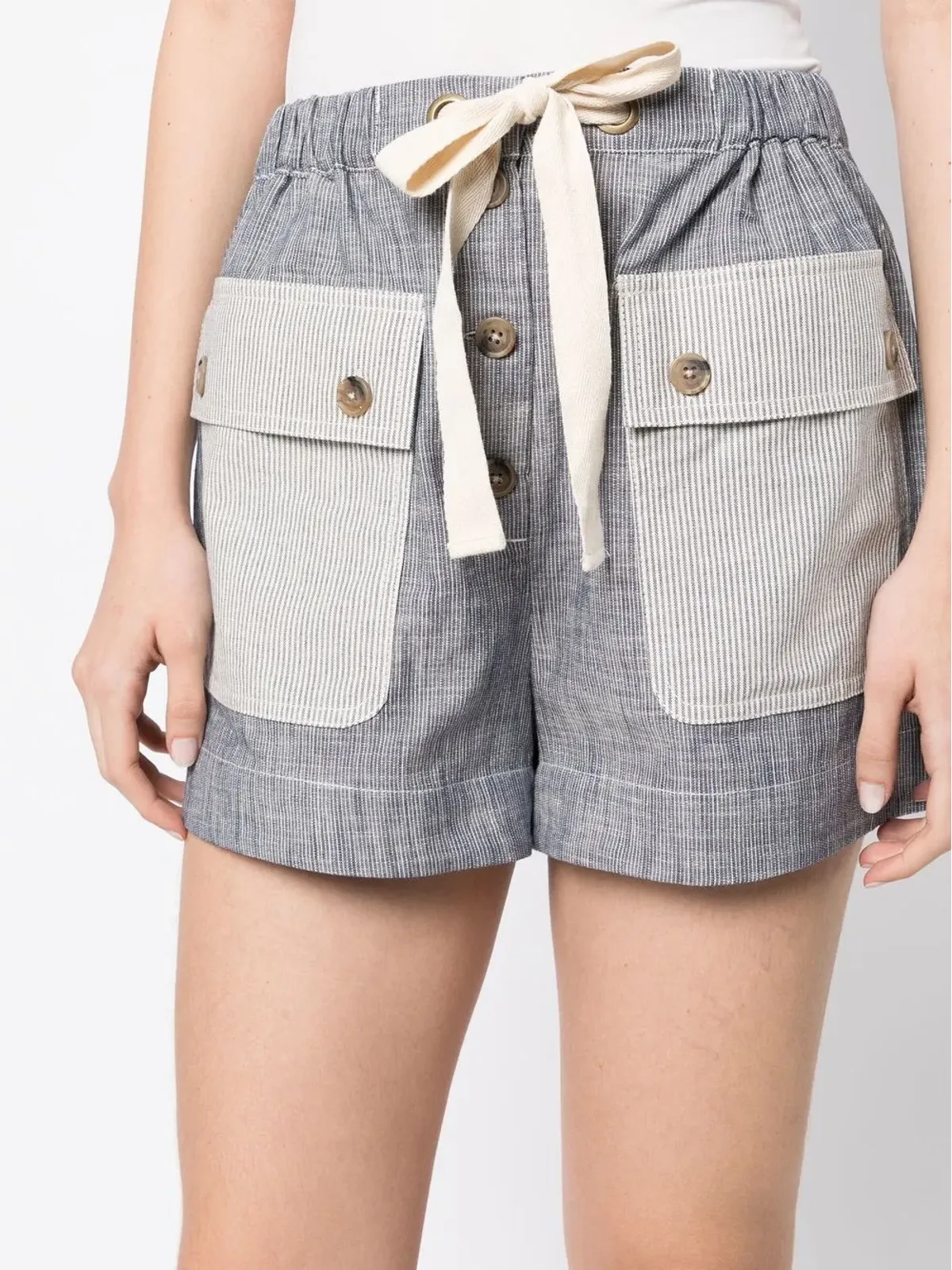 Ulla Johnson ドローストリングウエストショーツ - ブルー - 画像5