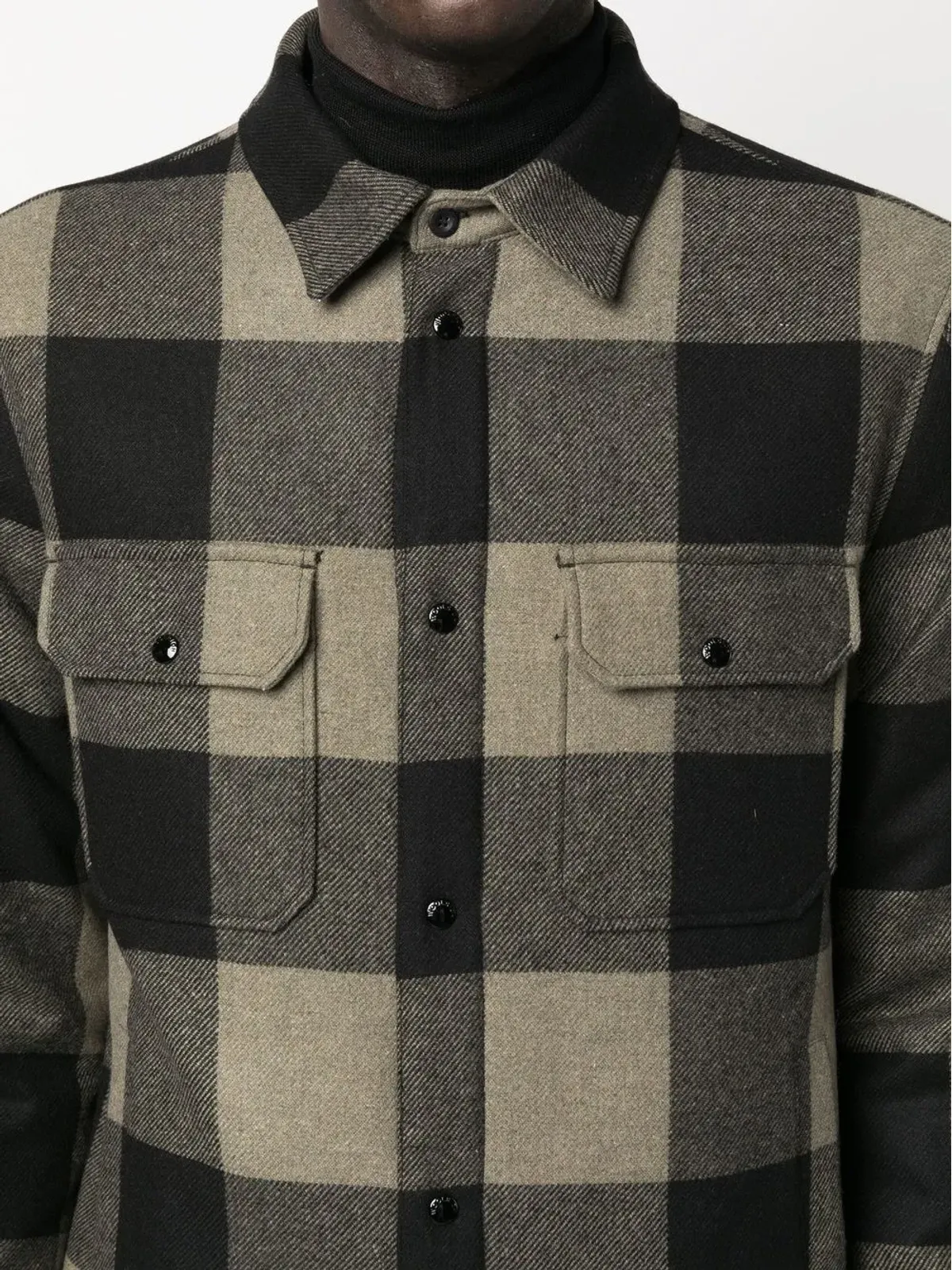 Woolrich チェック柄キルティングシャツジャケット - 画像5