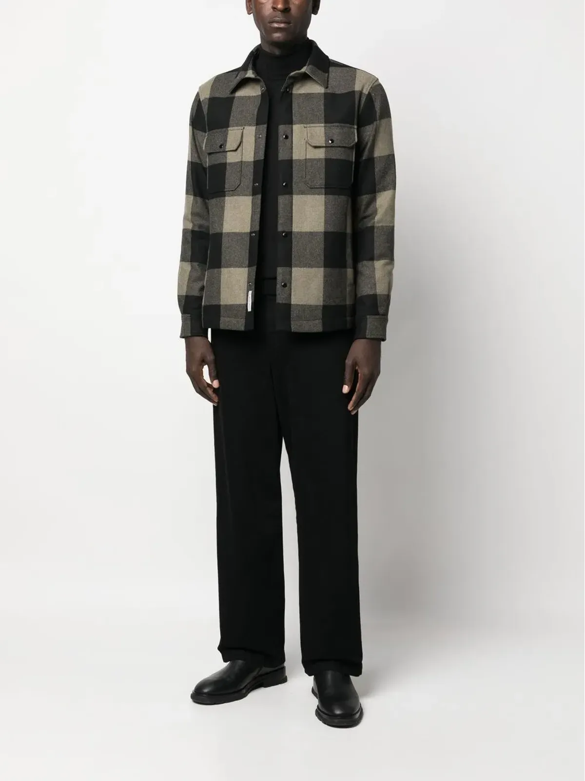 Woolrich チェック柄キルティングシャツジャケット - 画像2