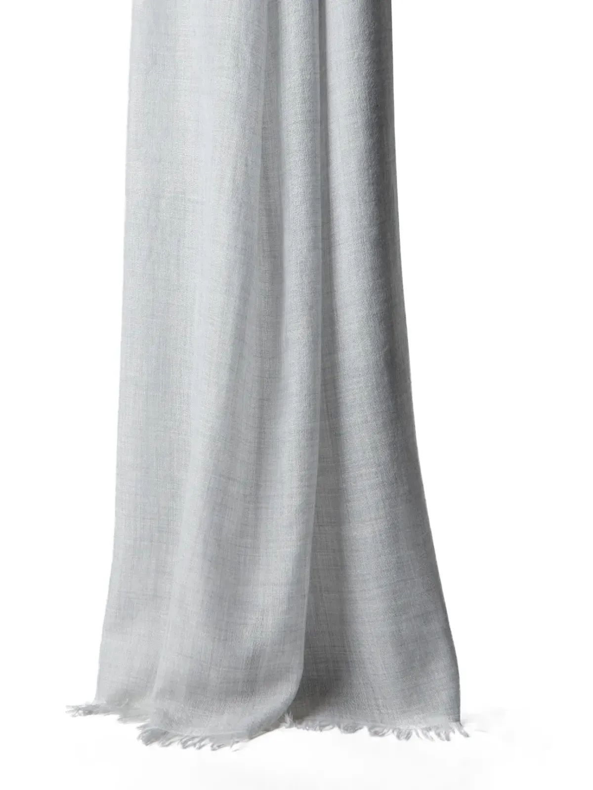 Brunello Cucinelli フリンジ付きカシミヤスカーフ - グレー - 画像2