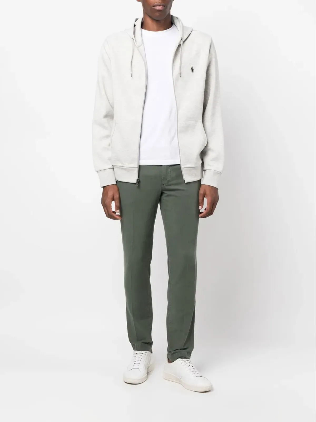 Polo Ralph Lauren ポロラルフローレン Pony ロゴ ジップアップ パーカー グレー - 画像2