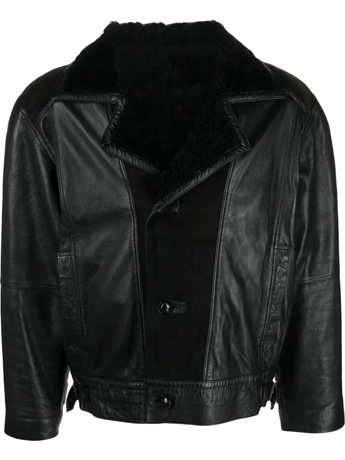 A.N.G.E.L.O. Vintage Cult 1980s sheepskin jacket - Black - 画像1