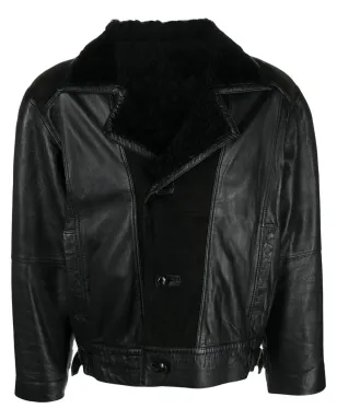 A.N.G.E.L.O. Vintage Cult 1980s sheepskin jacket - Black - サムネイル1