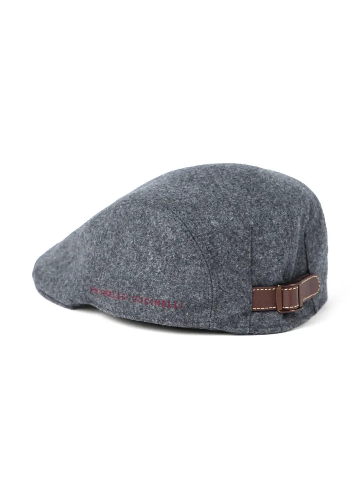 Brunello Cucinelli ヴァージンウール・フラットキャップ グレー - 画像2