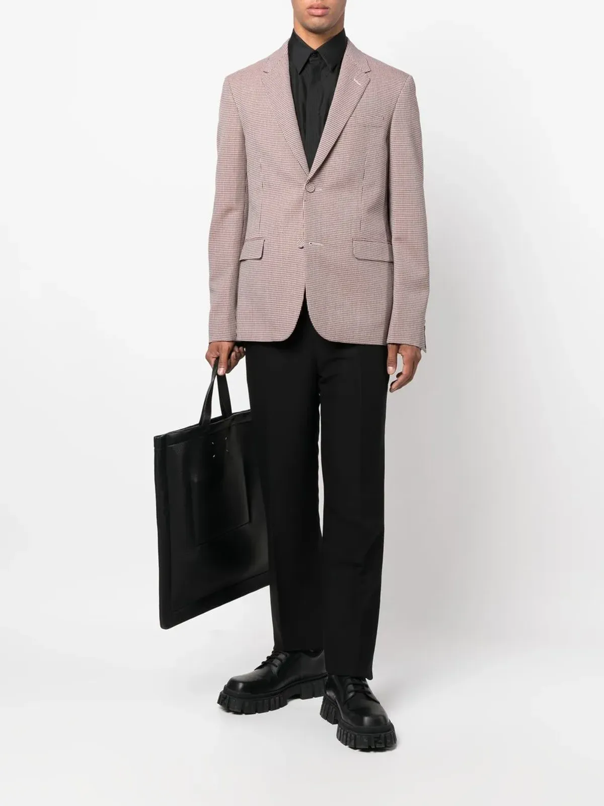 FENDI シングルブレスト ハウンドトゥース ブレザー - ホワイト - 画像2
