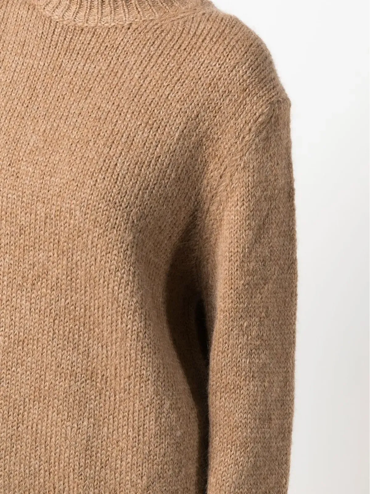 Jil Sander ウール混紡ニットセーター ブラウン - 画像5