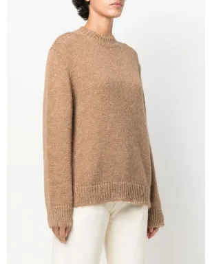 Jil Sander ウール混紡ニットセーター ブラウン - サムネイル3