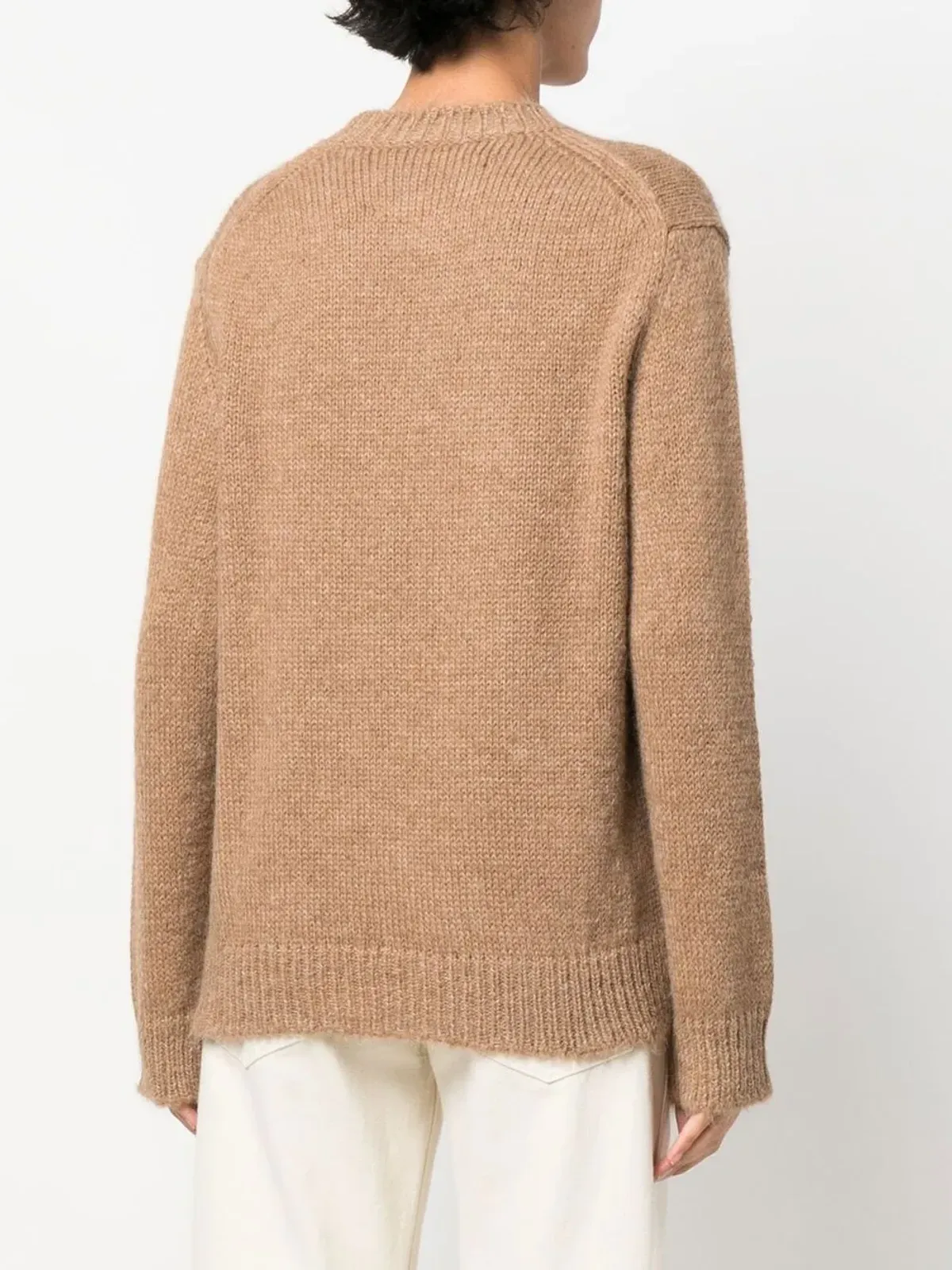Jil Sander ウール混紡ニットセーター ブラウン - 画像4