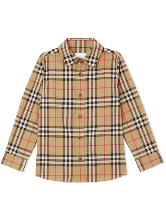 Burberry Kids Burberry Kids ビンテージチェック長袖シャツの商品画像