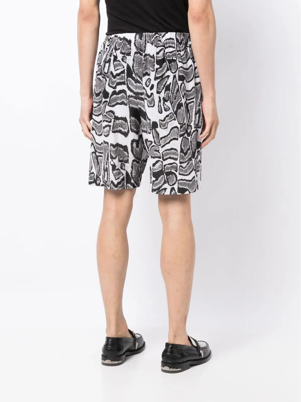 Edward Crutchley 抽象柄シルクショーツ - White - 画像4