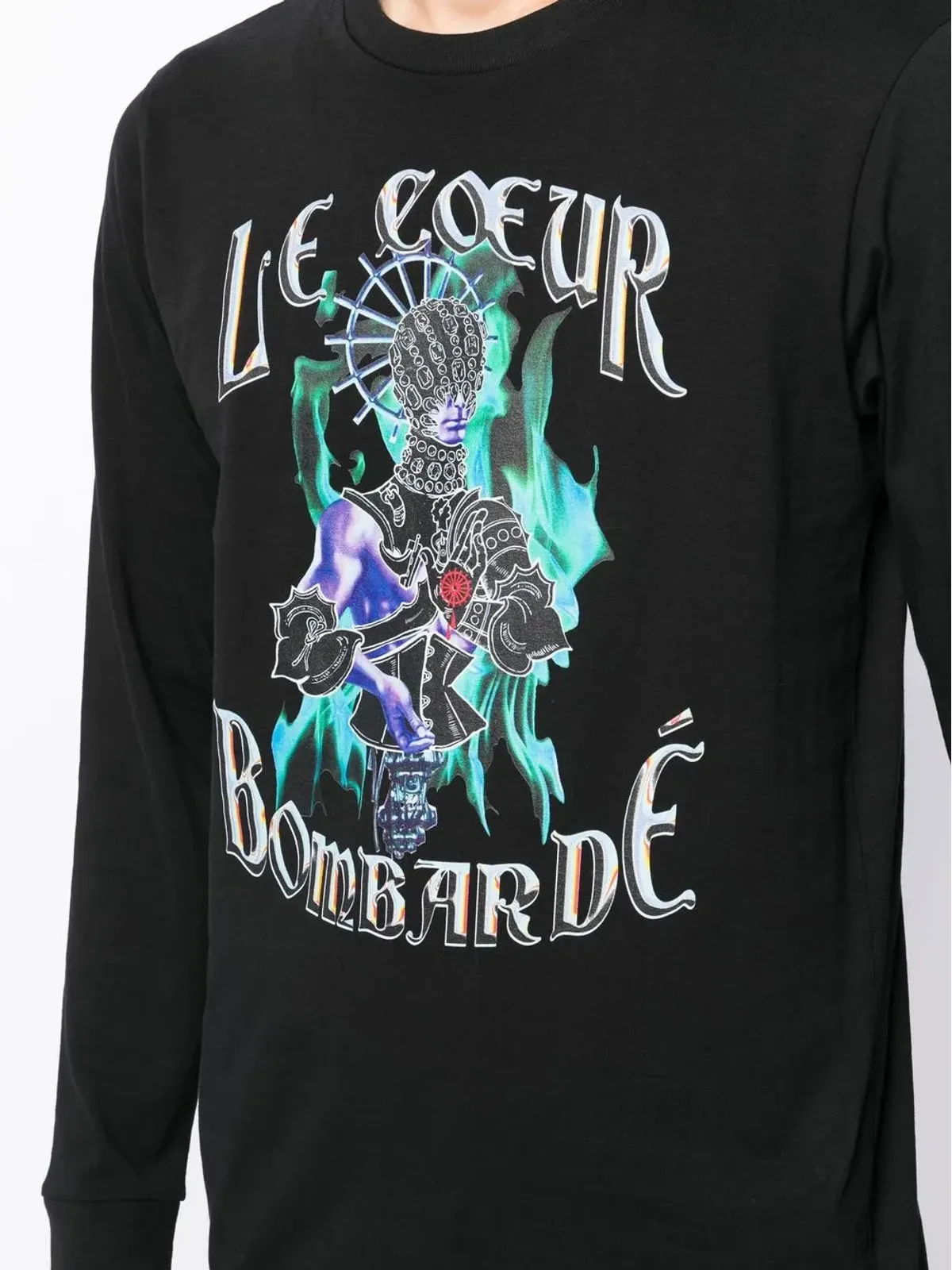 Edward Crutchley グラフィックプリント コットン Tシャツ - ブラック - 画像5