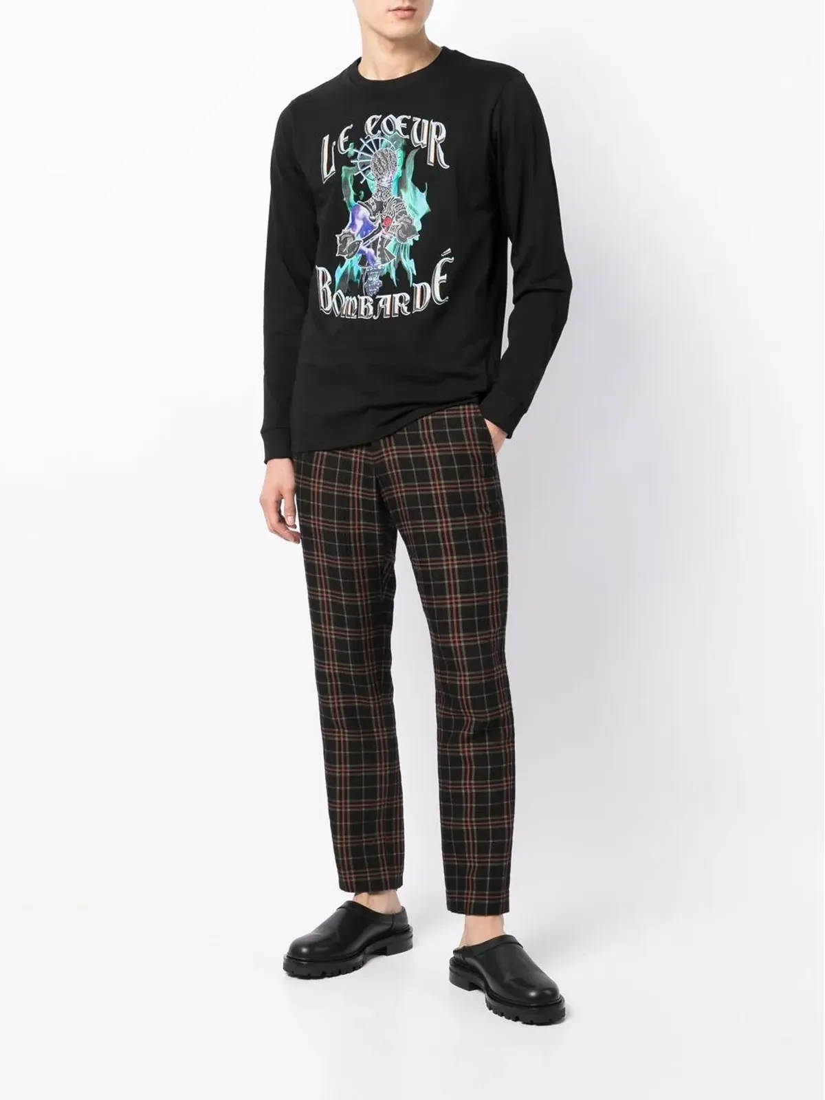 Edward Crutchley グラフィックプリント コットン Tシャツ - ブラック - 画像2