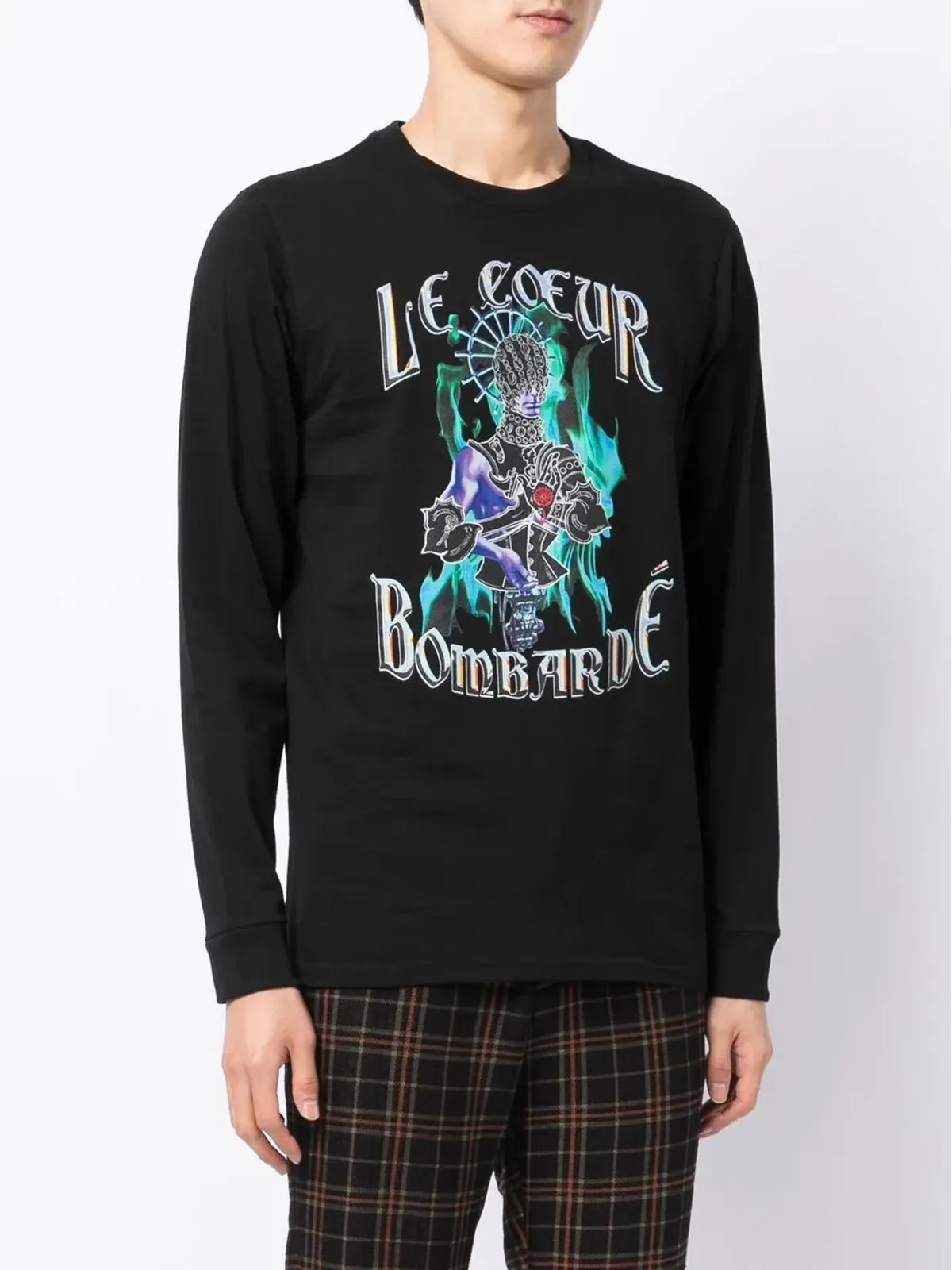 Edward Crutchley グラフィックプリント コットン Tシャツ - ブラック - 画像3