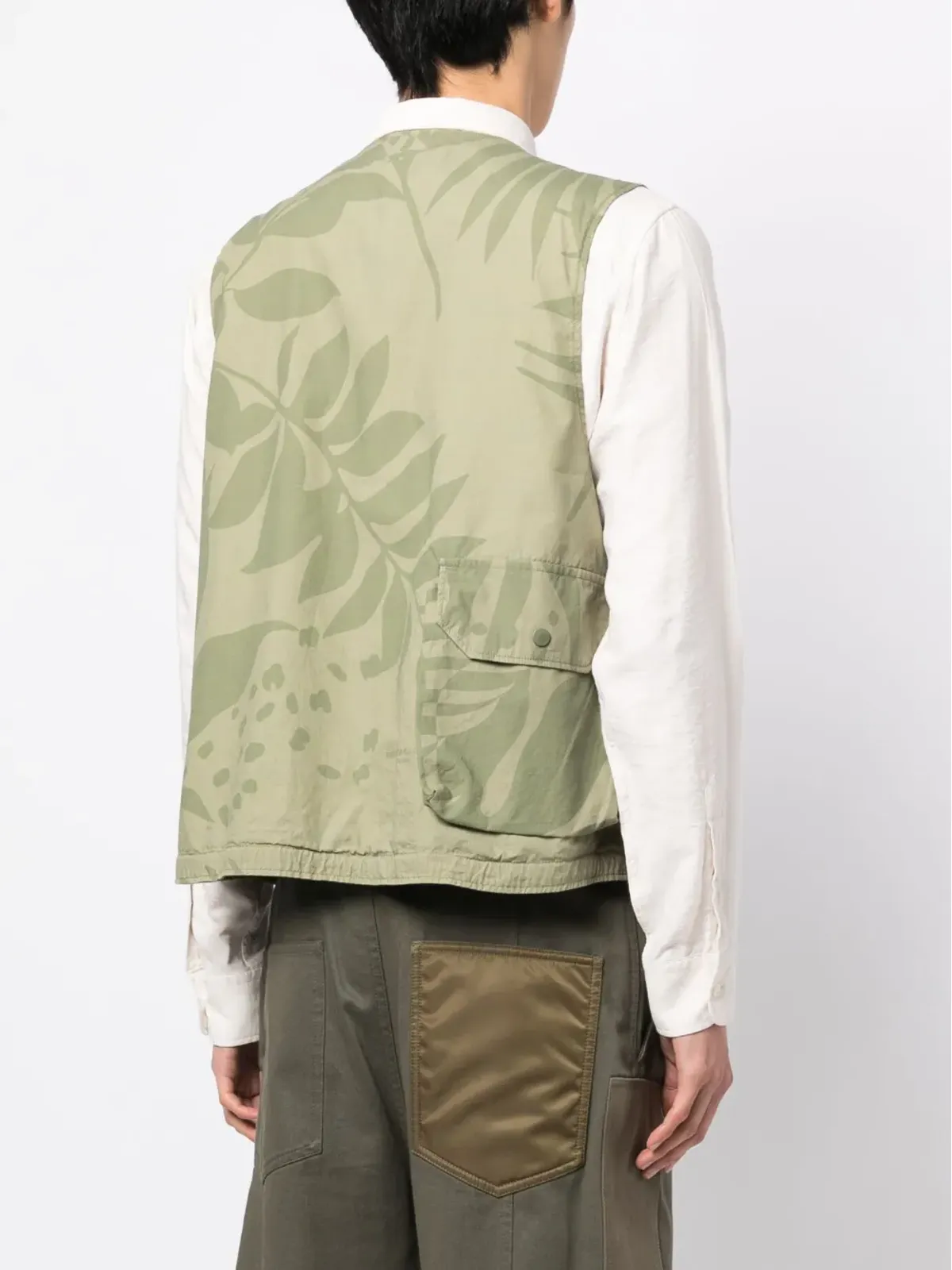 Engineered Garments リーフプリントコットンジレ - 画像4